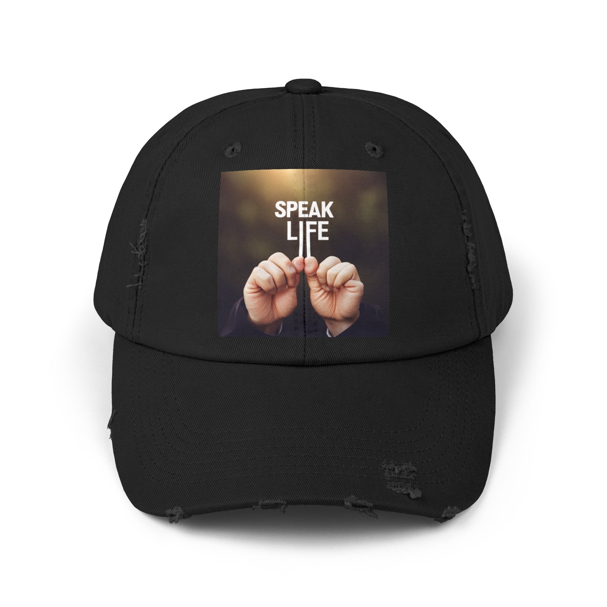 "Speak Life" Unisex Distressed Cap