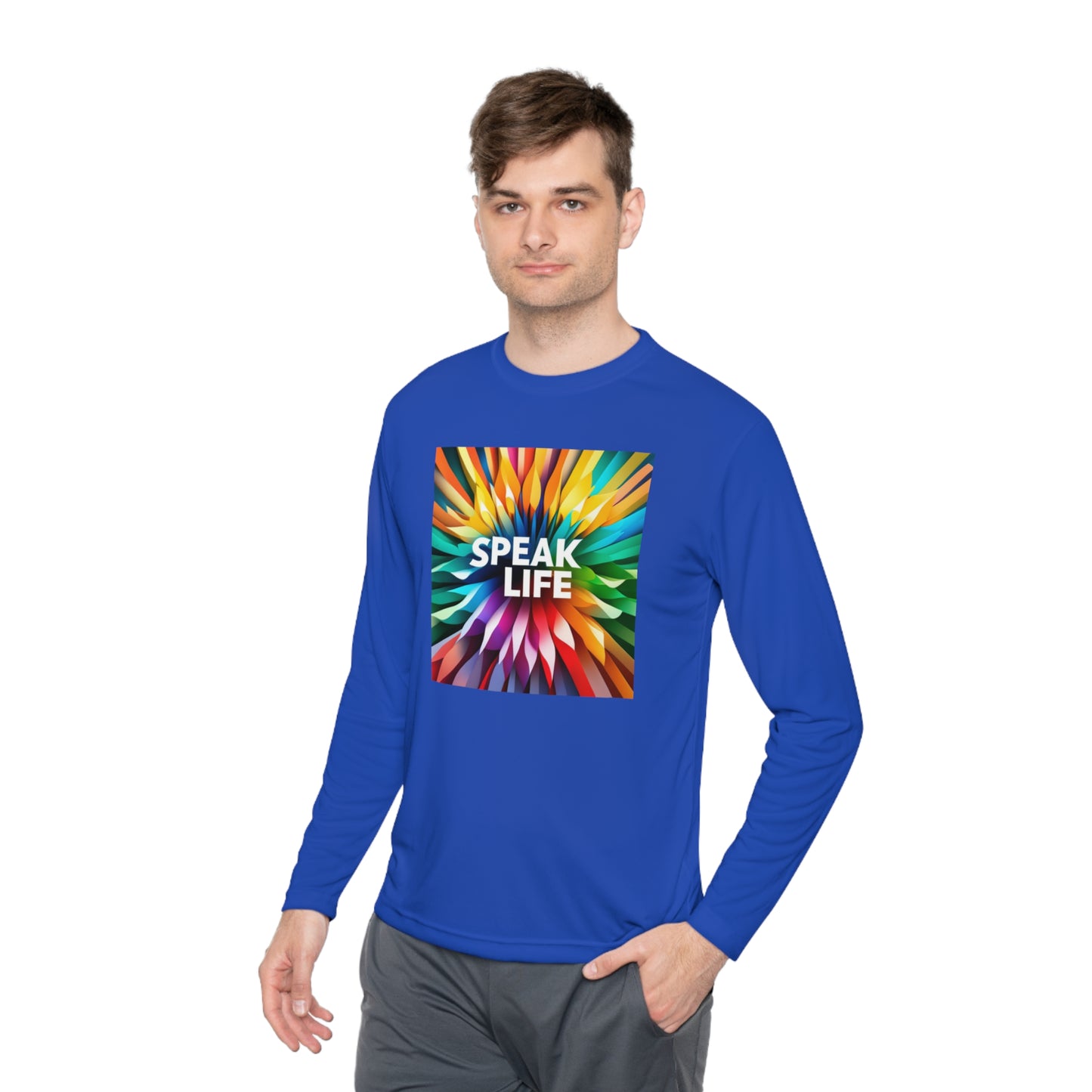 "Speak Life" Burst of Color Unisex Lightweight Long Sleeve Tee