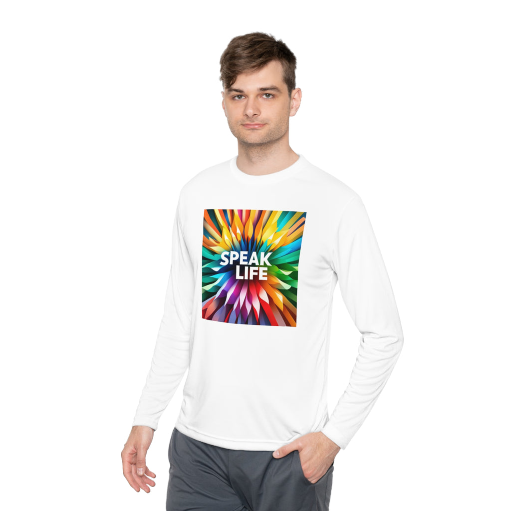 "Speak Life" Burst of Color Unisex Lightweight Long Sleeve Tee