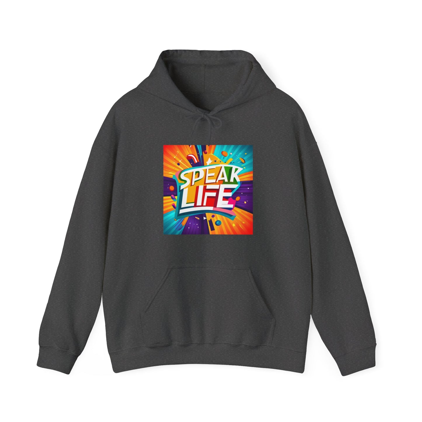 "Speak Life" Paint Splash Unisex Heavy Blend™ Hooded Sweatshirt