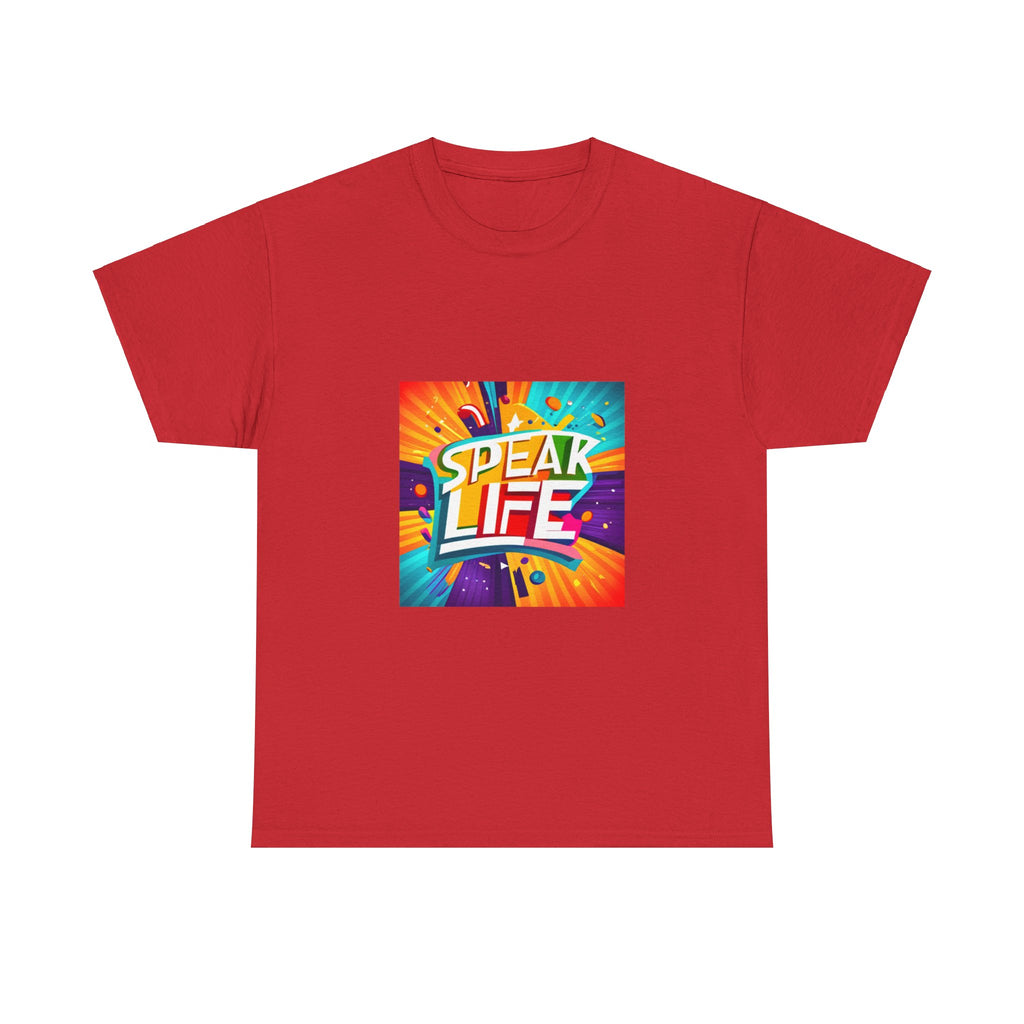 "Speak Life" Paint Splash Unisex Heavy Cotton Tee