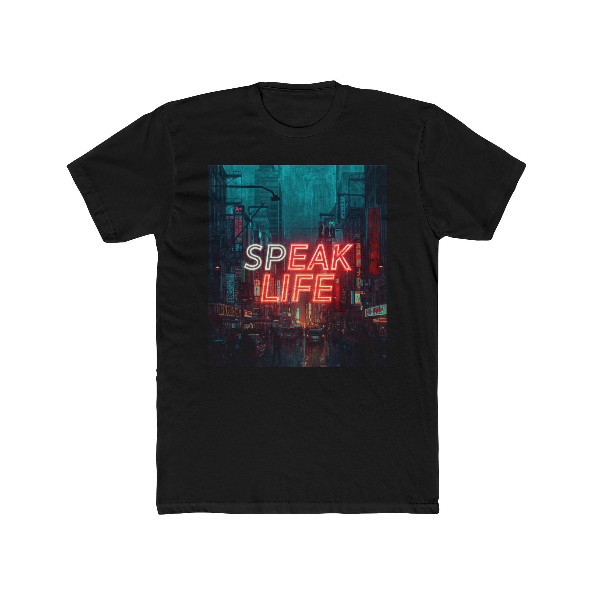 Speak Life Tee — Neon City Inspirational Graphic T-Shirt