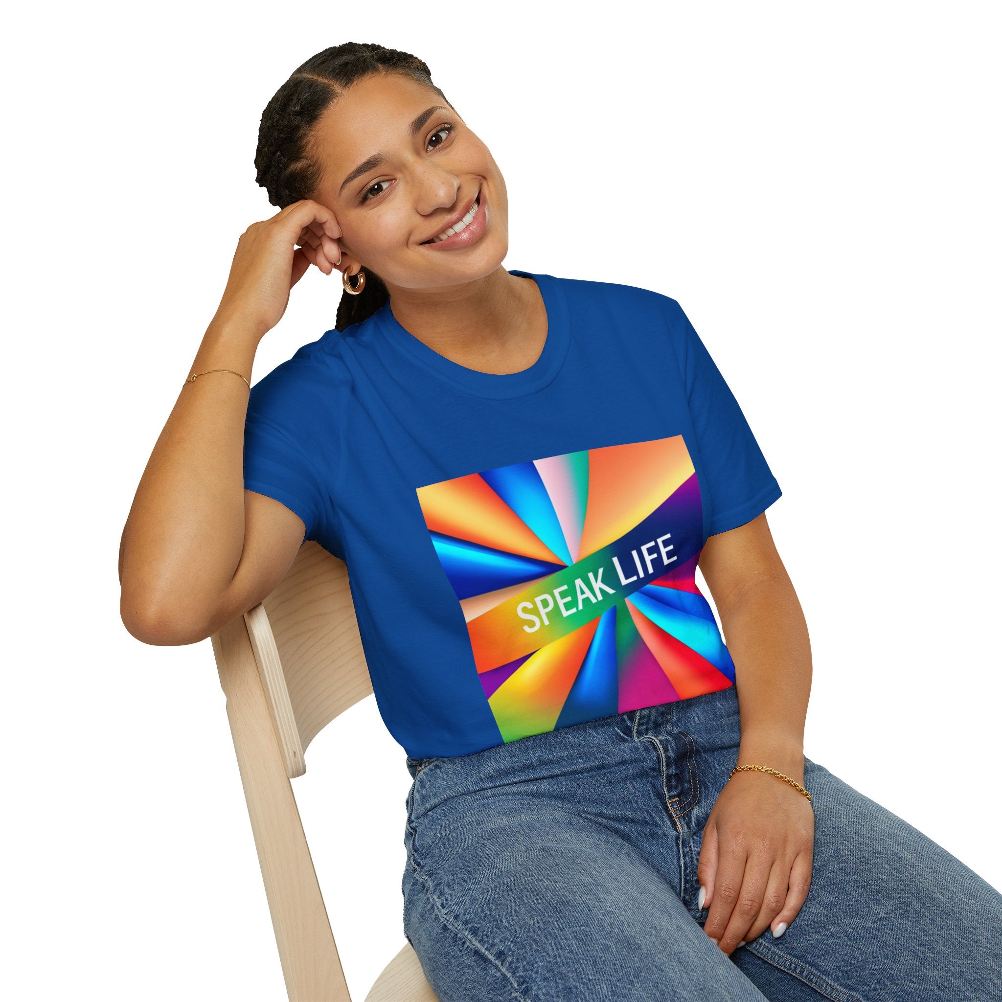 "Speak Life" Kaleidoscope Women's Softstyle T-Shirt