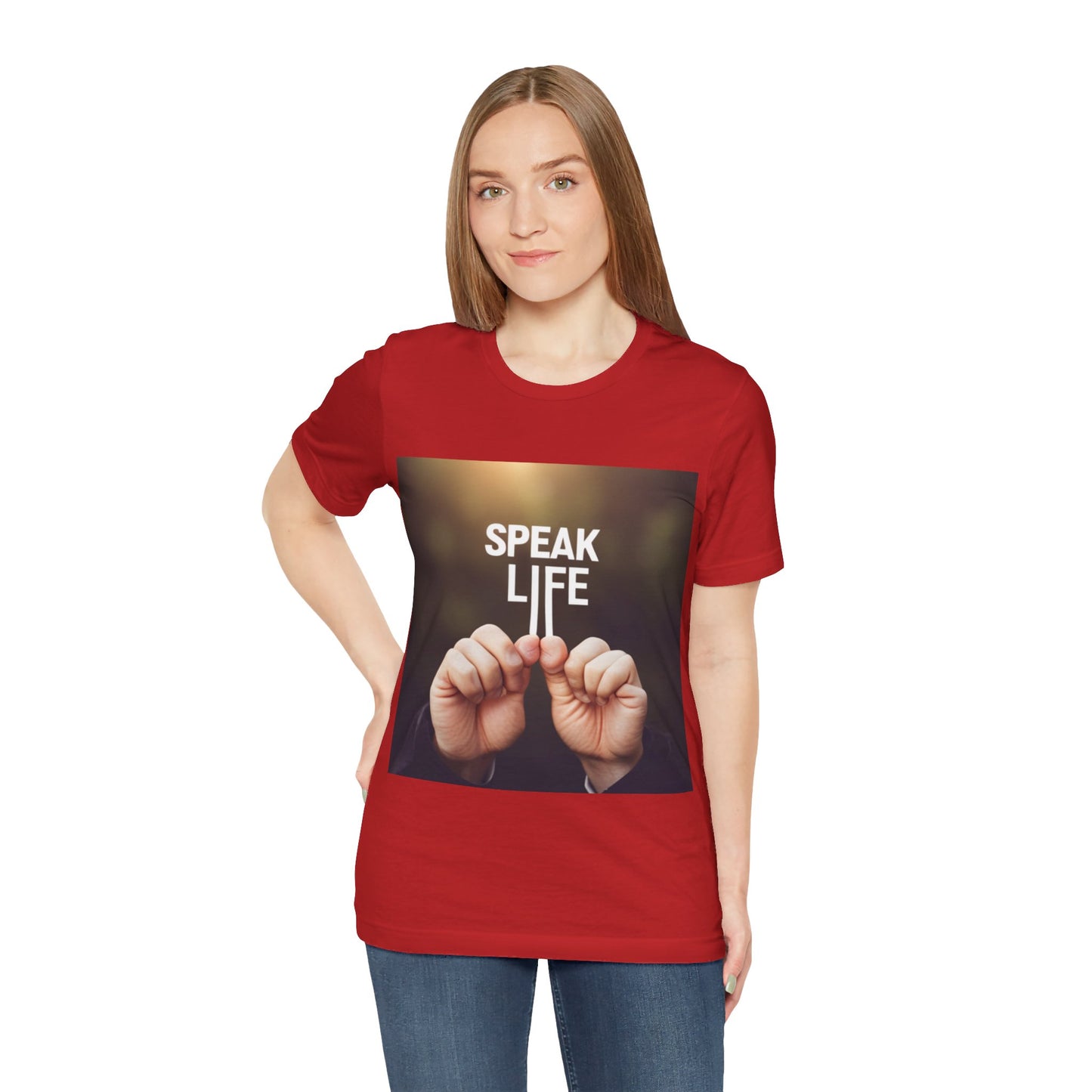 "Speak Life" Hands Unisex Jersey Short Sleeve Tee