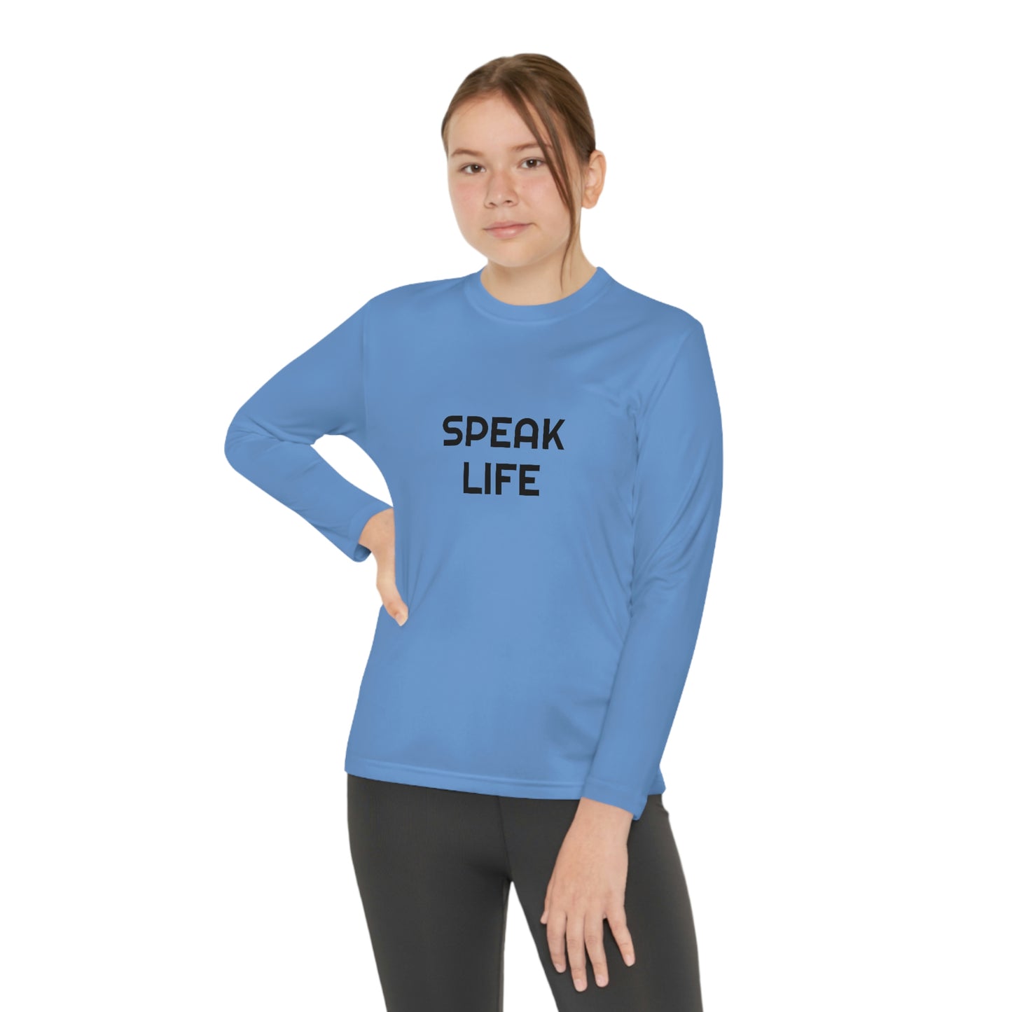 "Speak Life" Youth Long Sleeve Competitor Tee