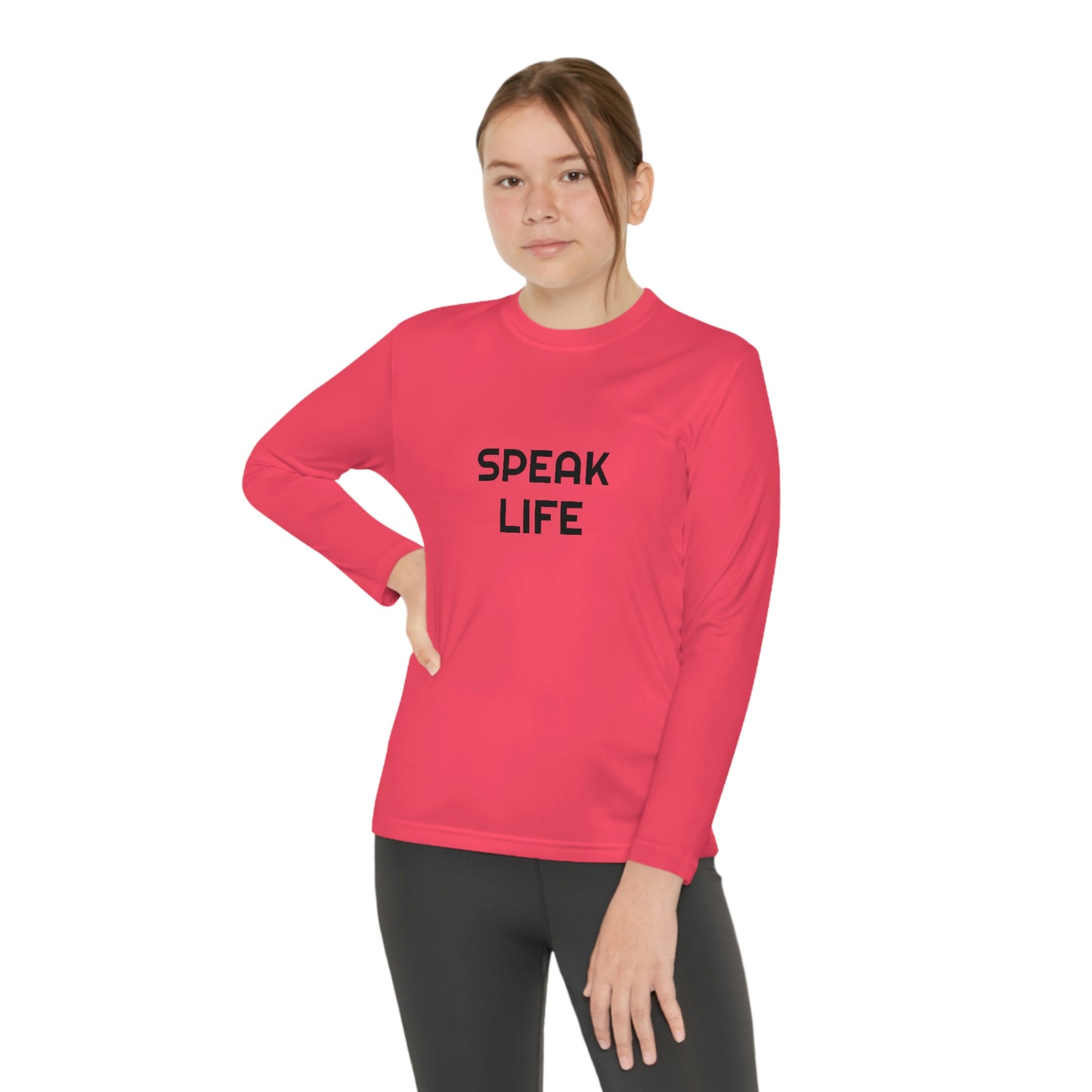 "Speak Life" Youth Long Sleeve Competitor Tee
