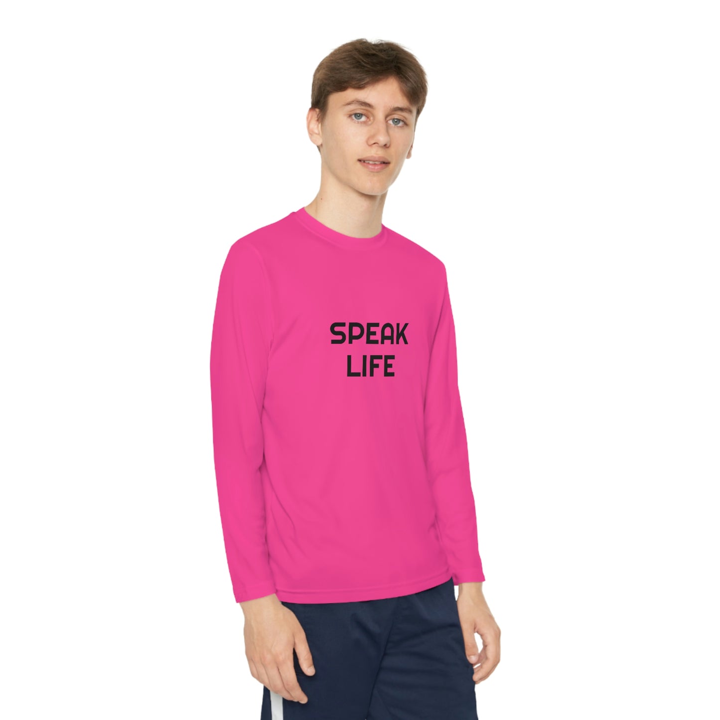 "Speak Life" Youth Long Sleeve Competitor Tee