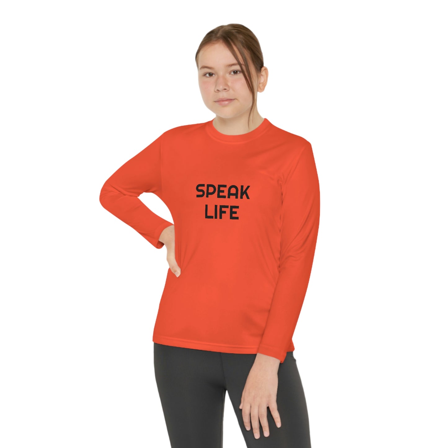 "Speak Life" Youth Long Sleeve Competitor Tee
