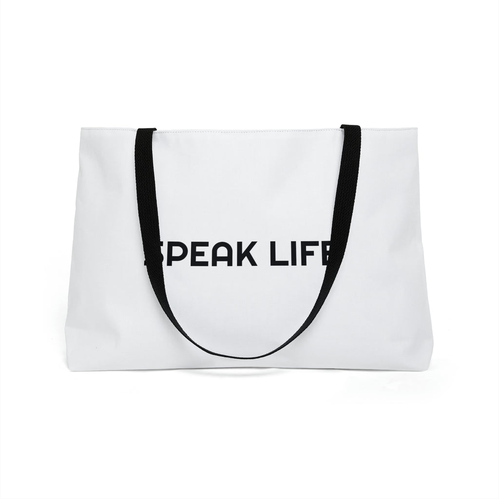 "Speak Life" Weekender Tote Bag