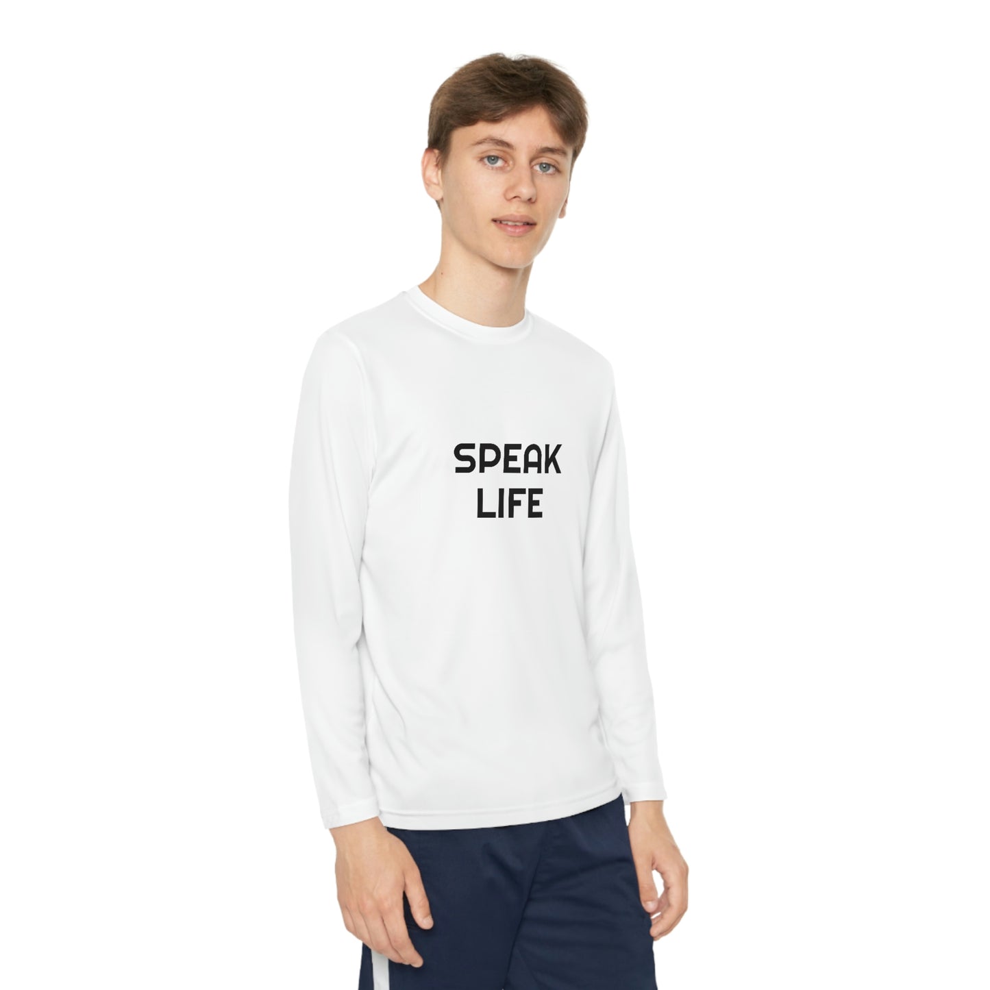 "Speak Life" Youth Long Sleeve Competitor Tee
