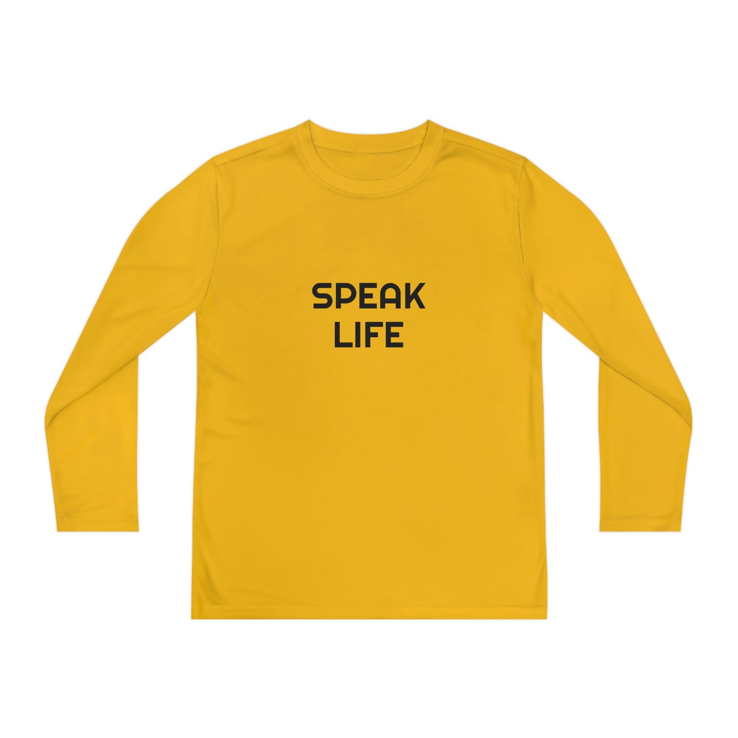 "Speak Life" Youth Long Sleeve Competitor Tee