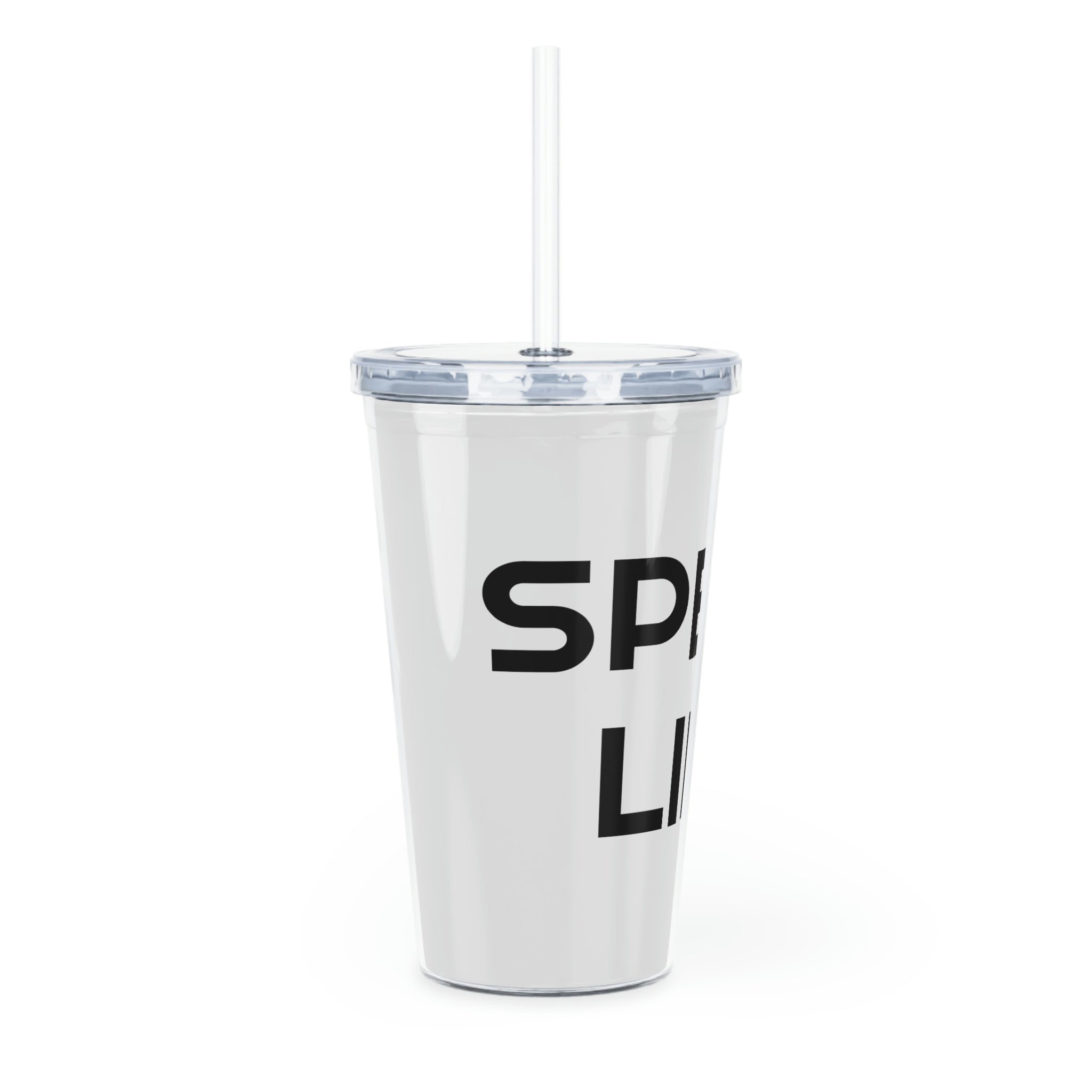 "Speak Life" Plastic Tumbler with Straw