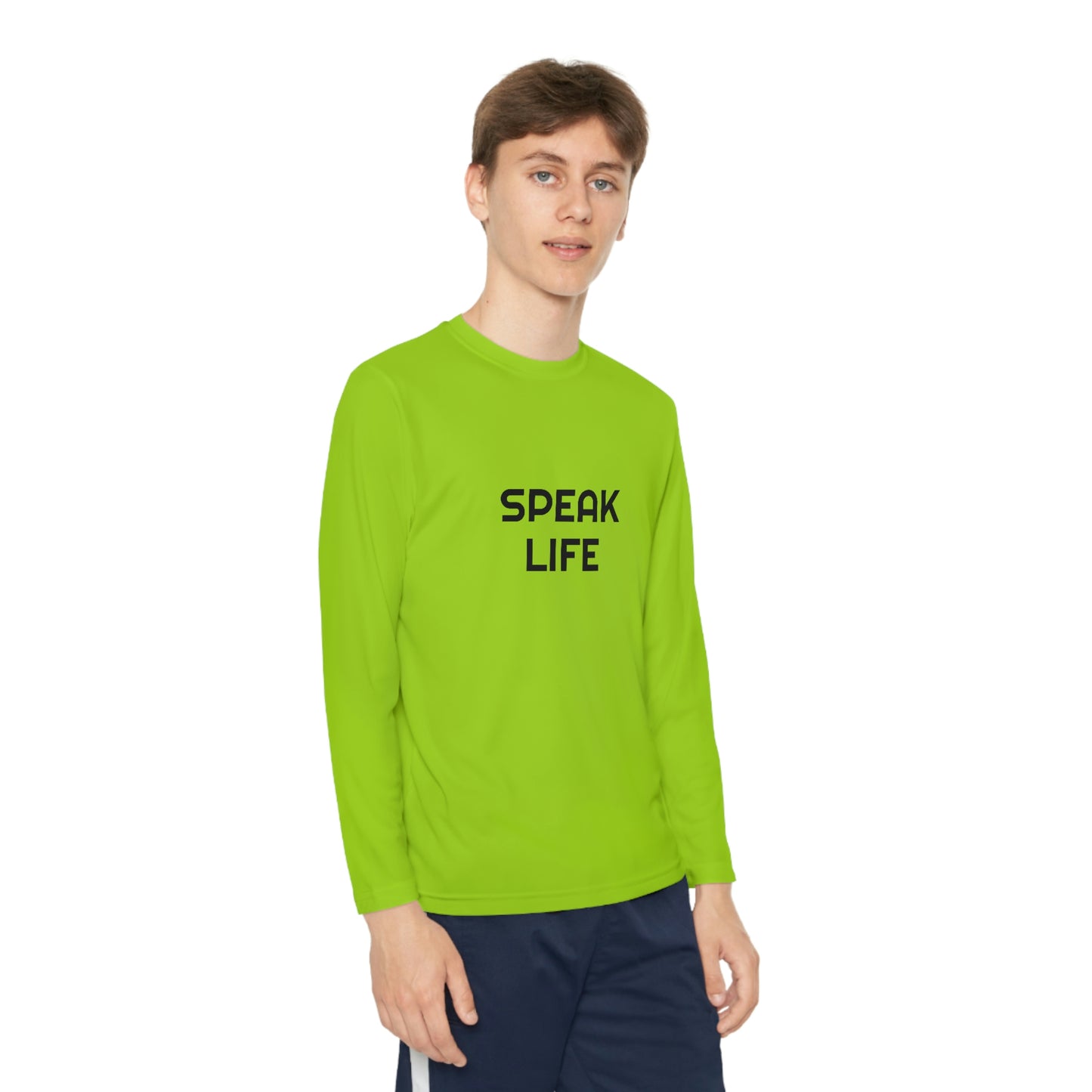 "Speak Life" Youth Long Sleeve Competitor Tee
