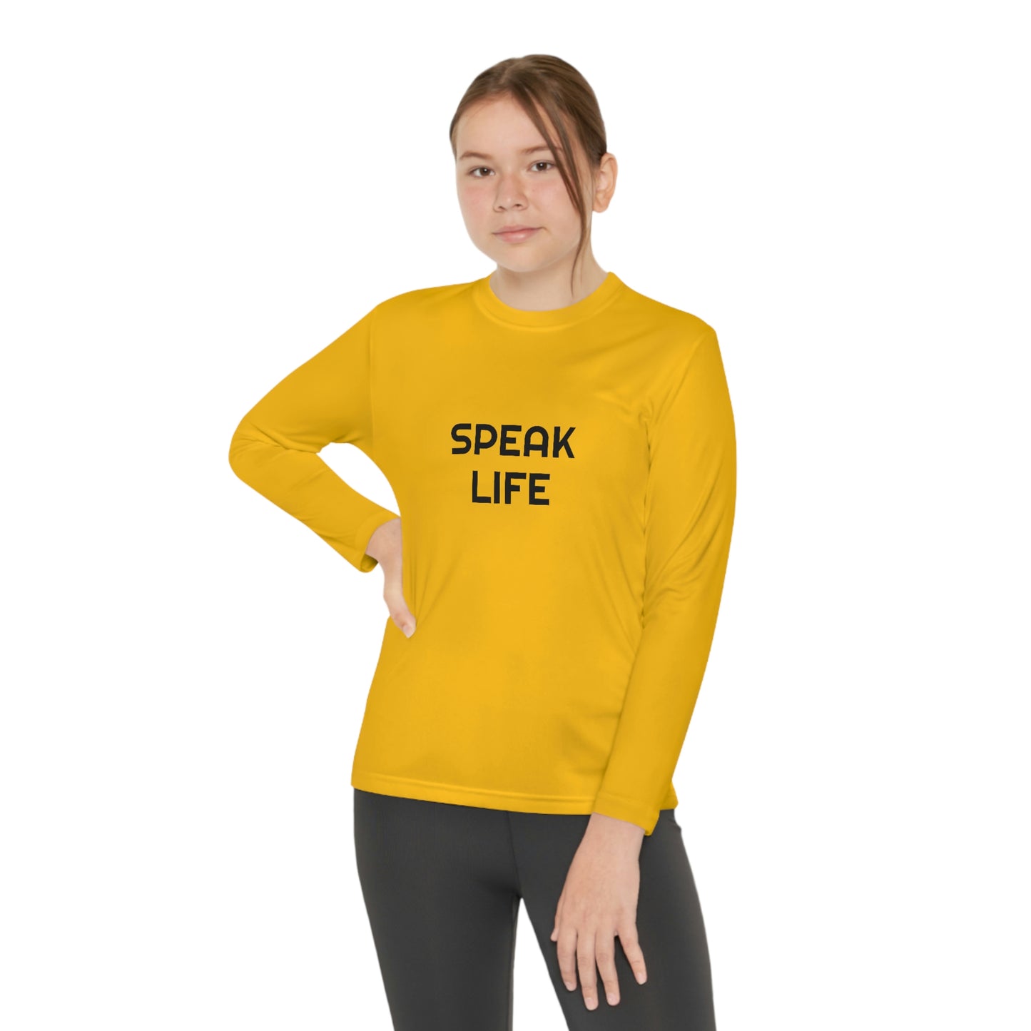 "Speak Life" Youth Long Sleeve Competitor Tee