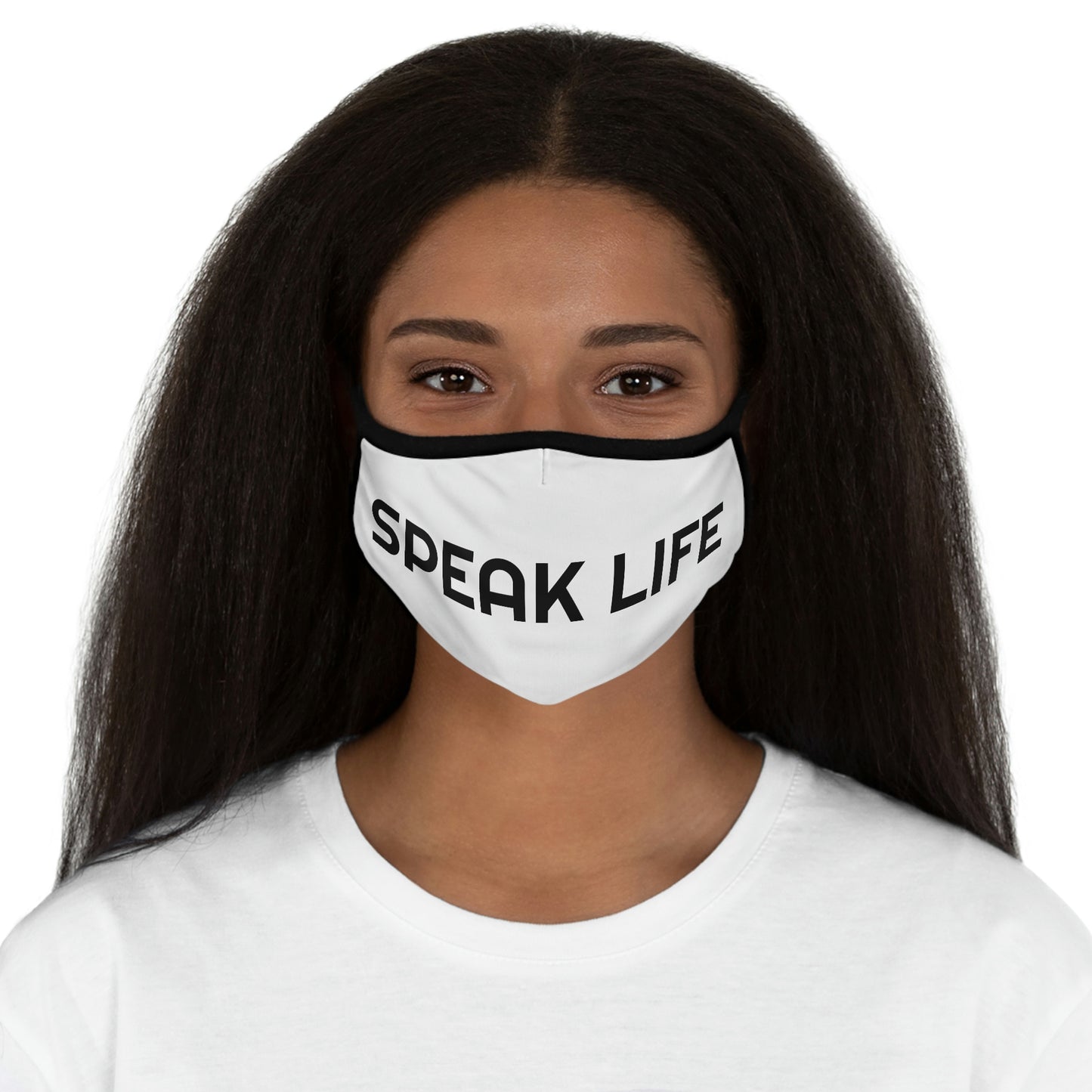 "Speak Life" Fitted Polyester Face Mask