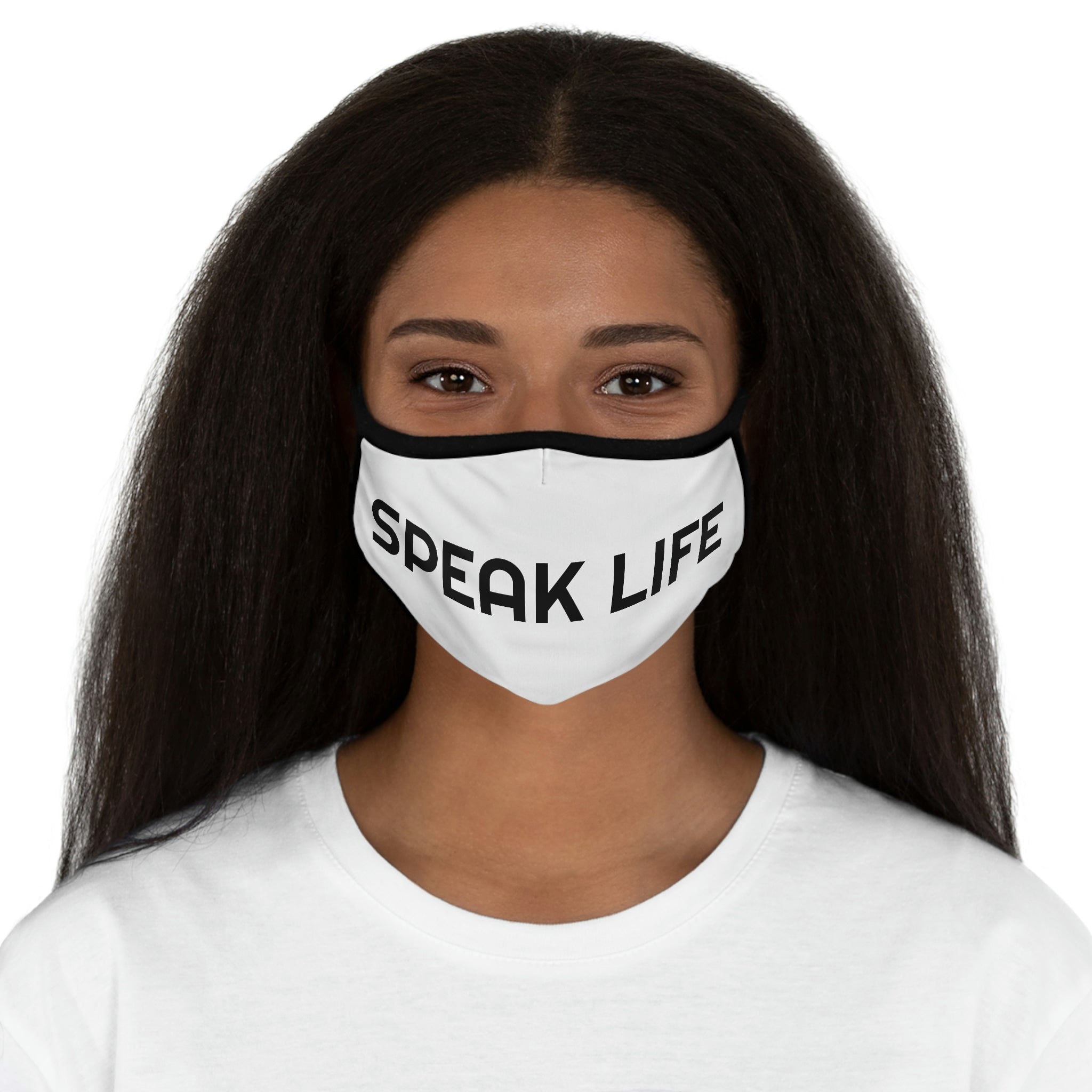 "Speak Life" Fitted Polyester Face Mask