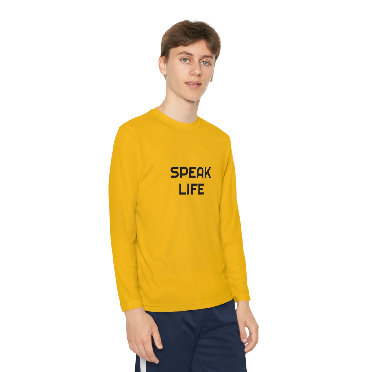 "Speak Life" Youth Long Sleeve Competitor Tee