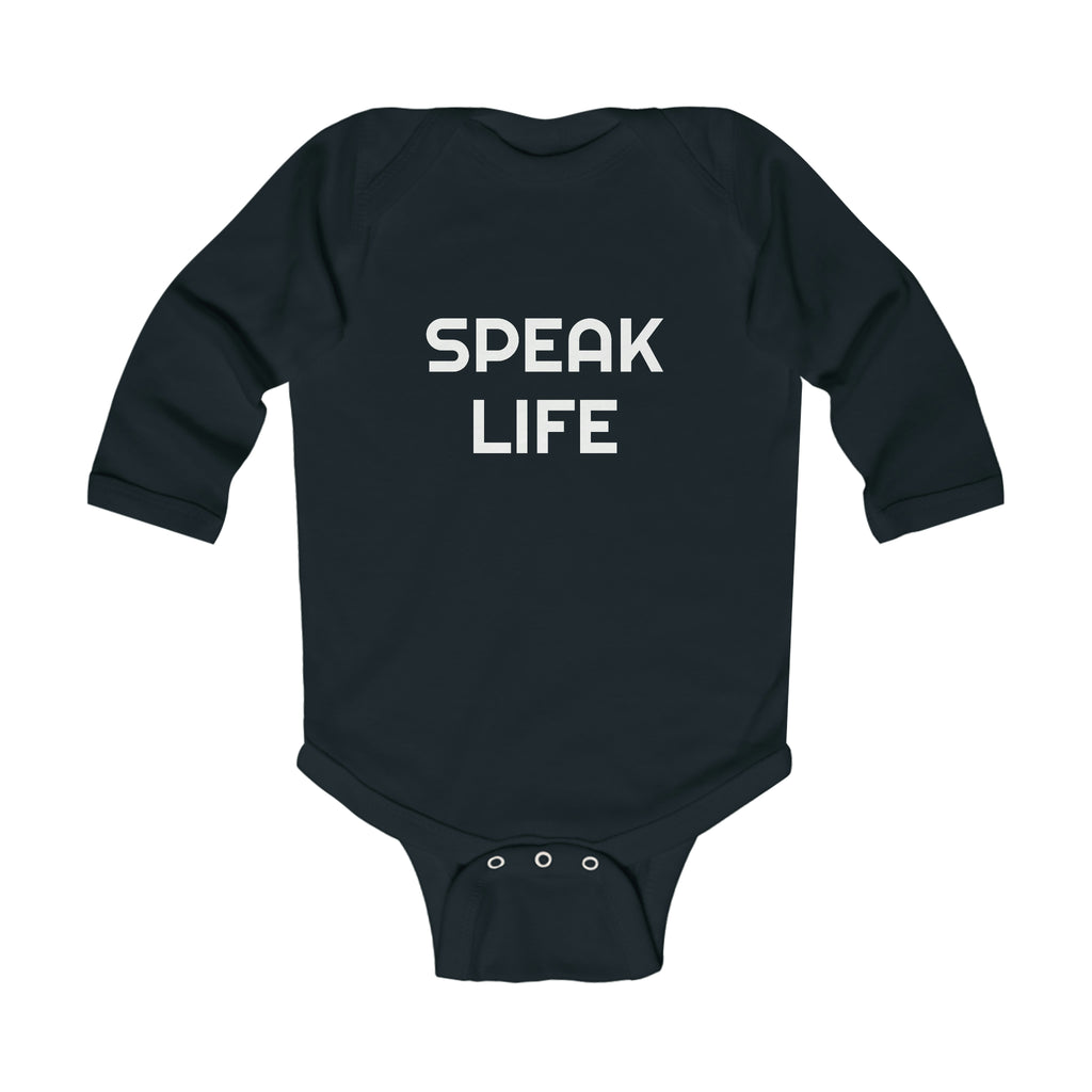 "Speak Life" Infant Long Sleeve Bodysuit