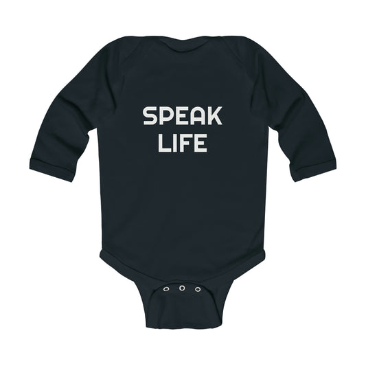 "Speak Life" Infant Long Sleeve Bodysuit