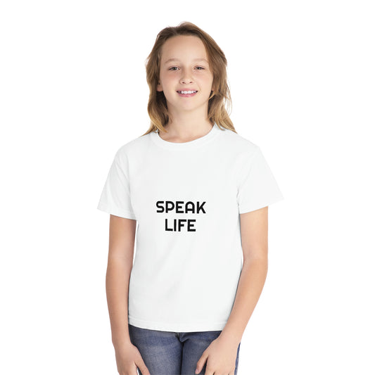 "Speak Life" Youth Midweight Tee