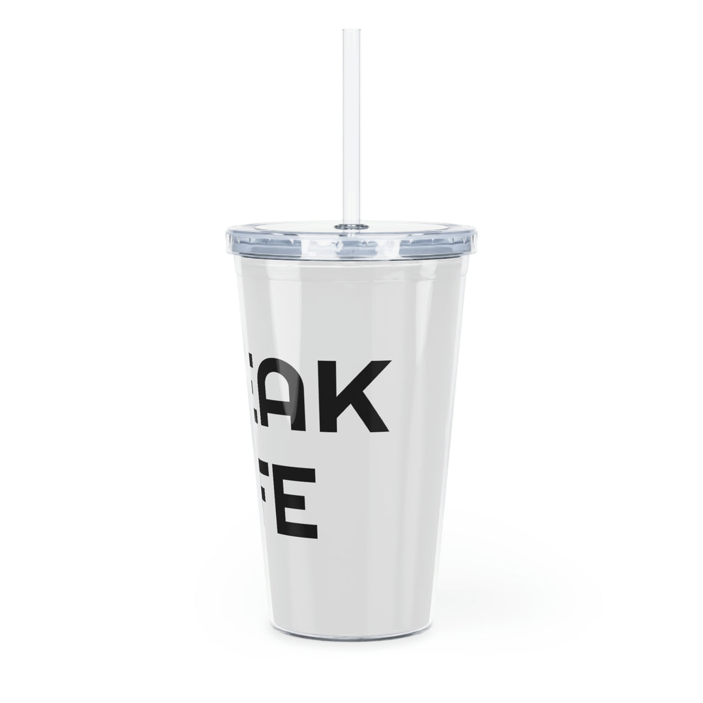"Speak Life" Plastic Tumbler with Straw