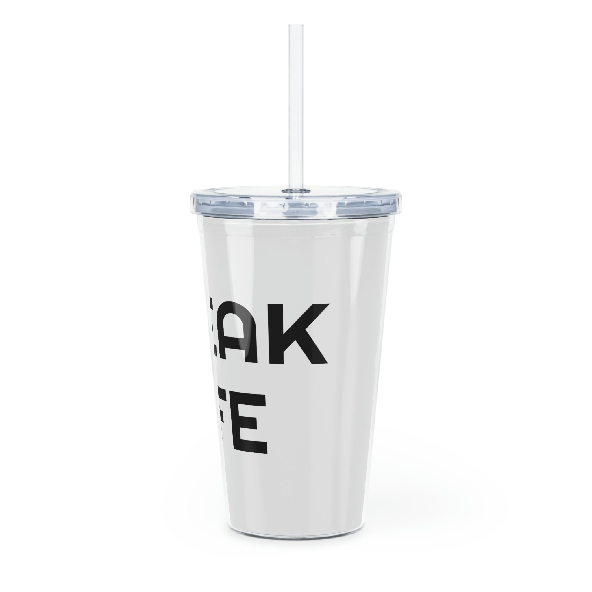 "Speak Life" Plastic Tumbler with Straw