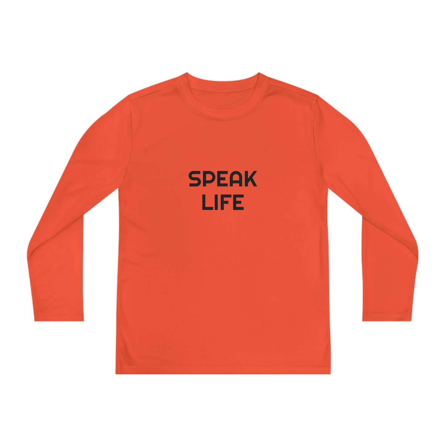 "Speak Life" Youth Long Sleeve Competitor Tee