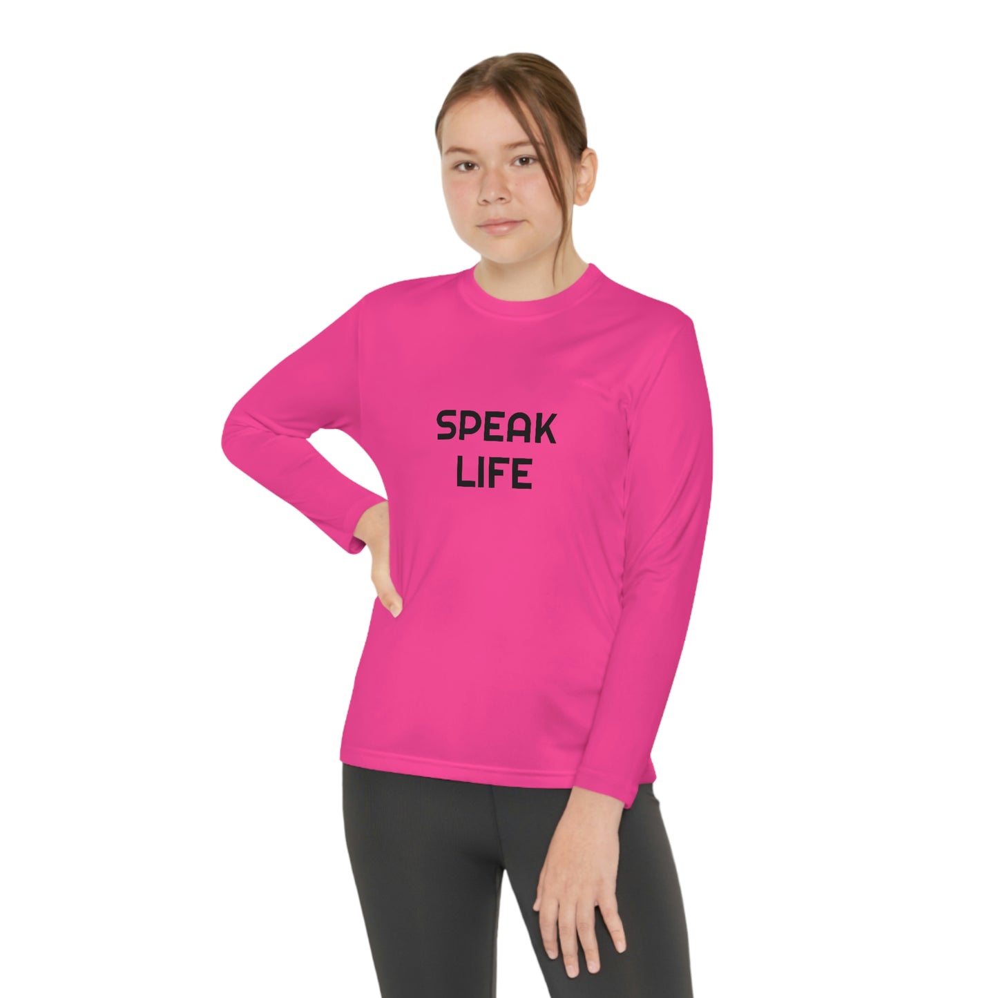 "Speak Life" Youth Long Sleeve Competitor Tee