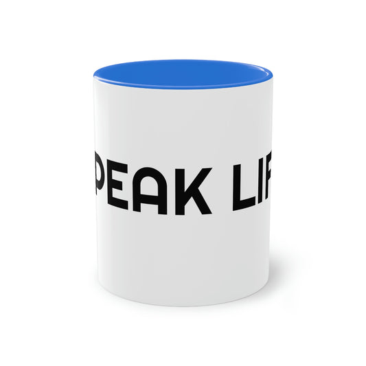 "Speak Life" Two-Tone Coffee Mug, 11oz