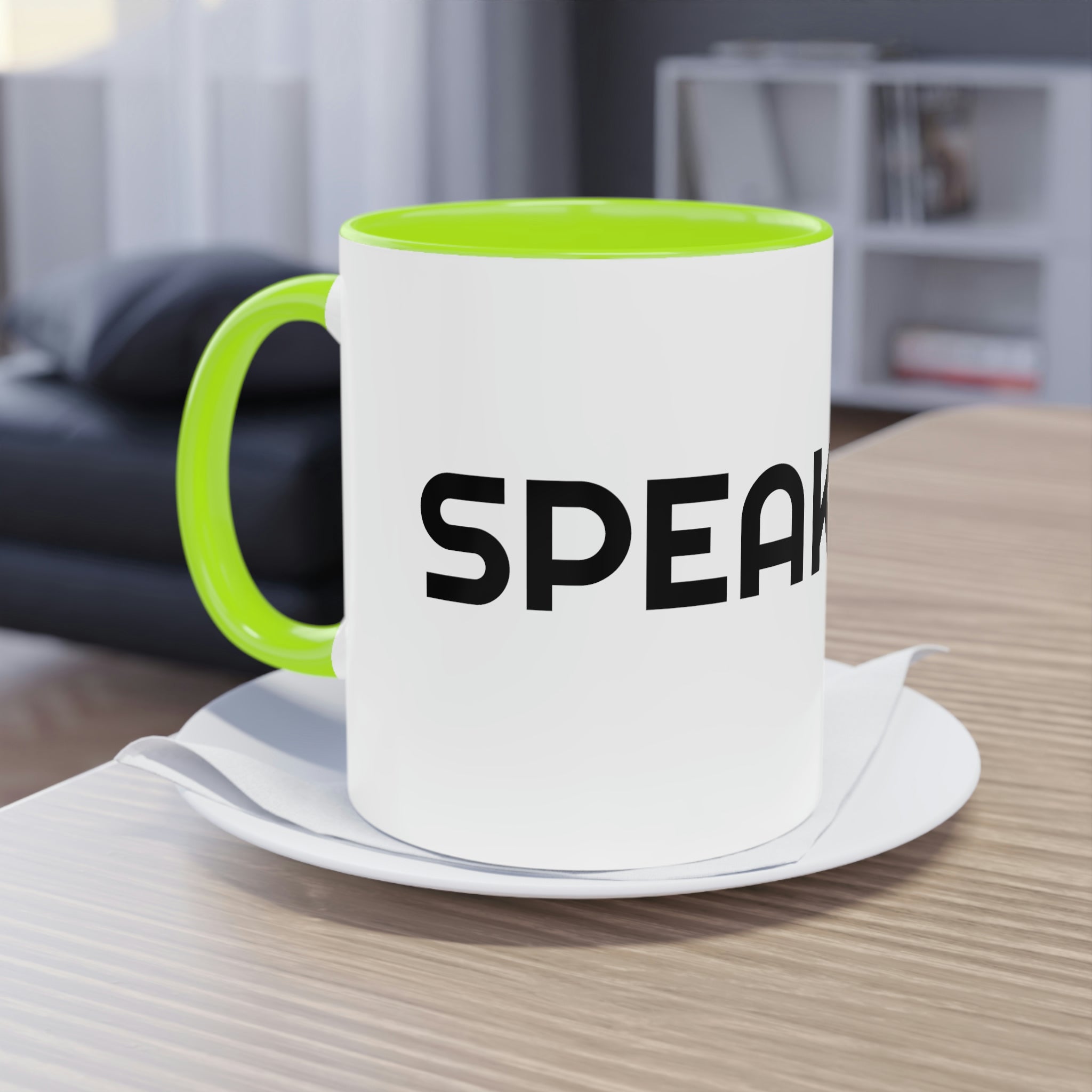 "Speak Life" Two-Tone Coffee Mug, 11oz