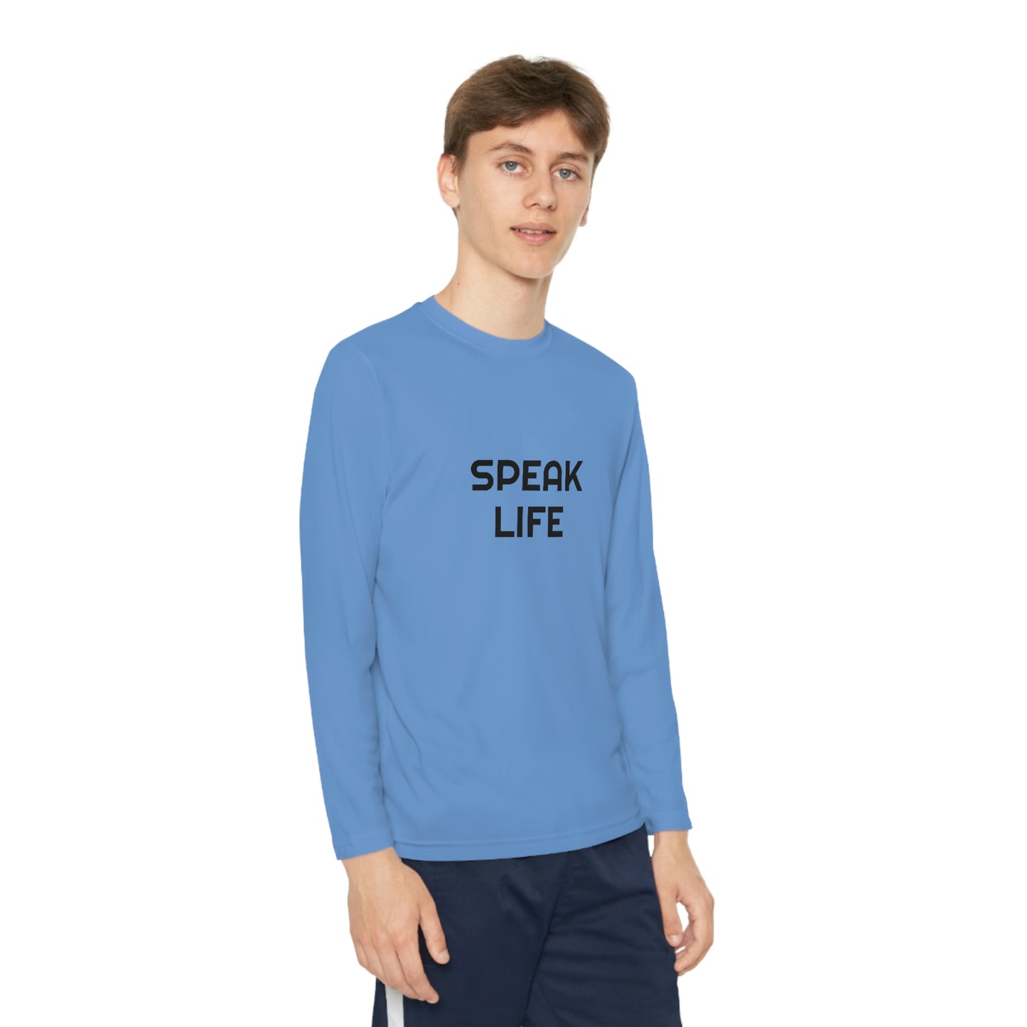 "Speak Life" Youth Long Sleeve Competitor Tee