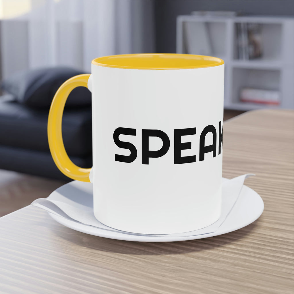 "Speak Life" Two-Tone Coffee Mug, 11oz