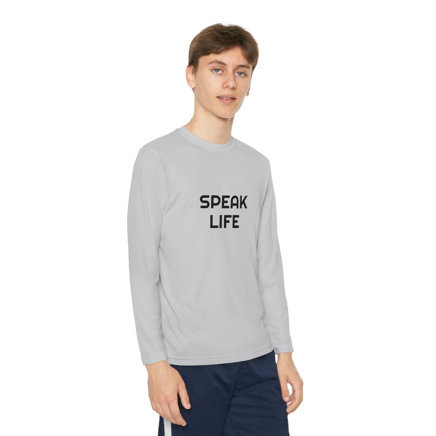 "Speak Life" Youth Long Sleeve Competitor Tee