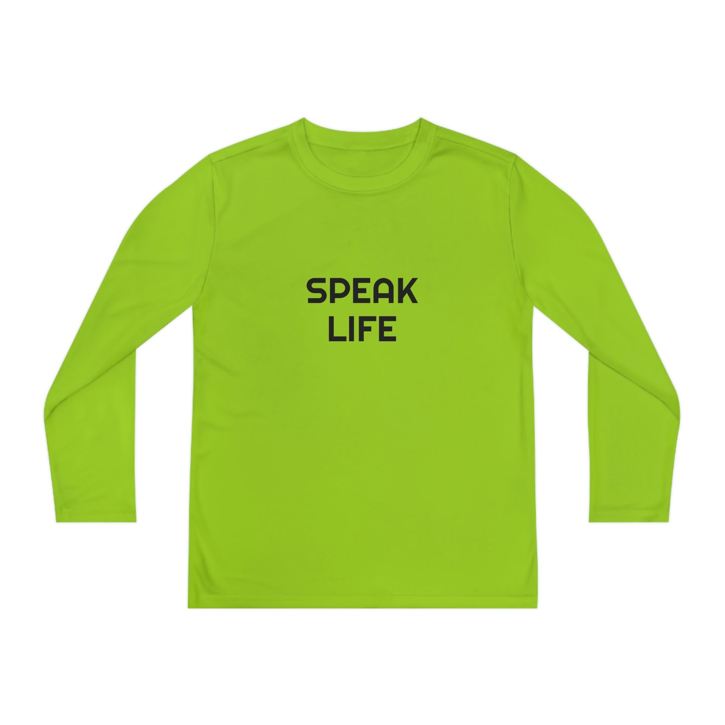 "Speak Life" Youth Long Sleeve Competitor Tee