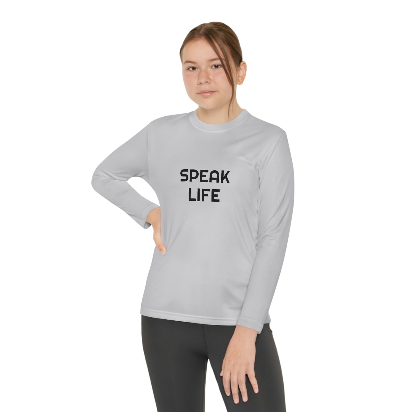 "Speak Life" Youth Long Sleeve Competitor Tee