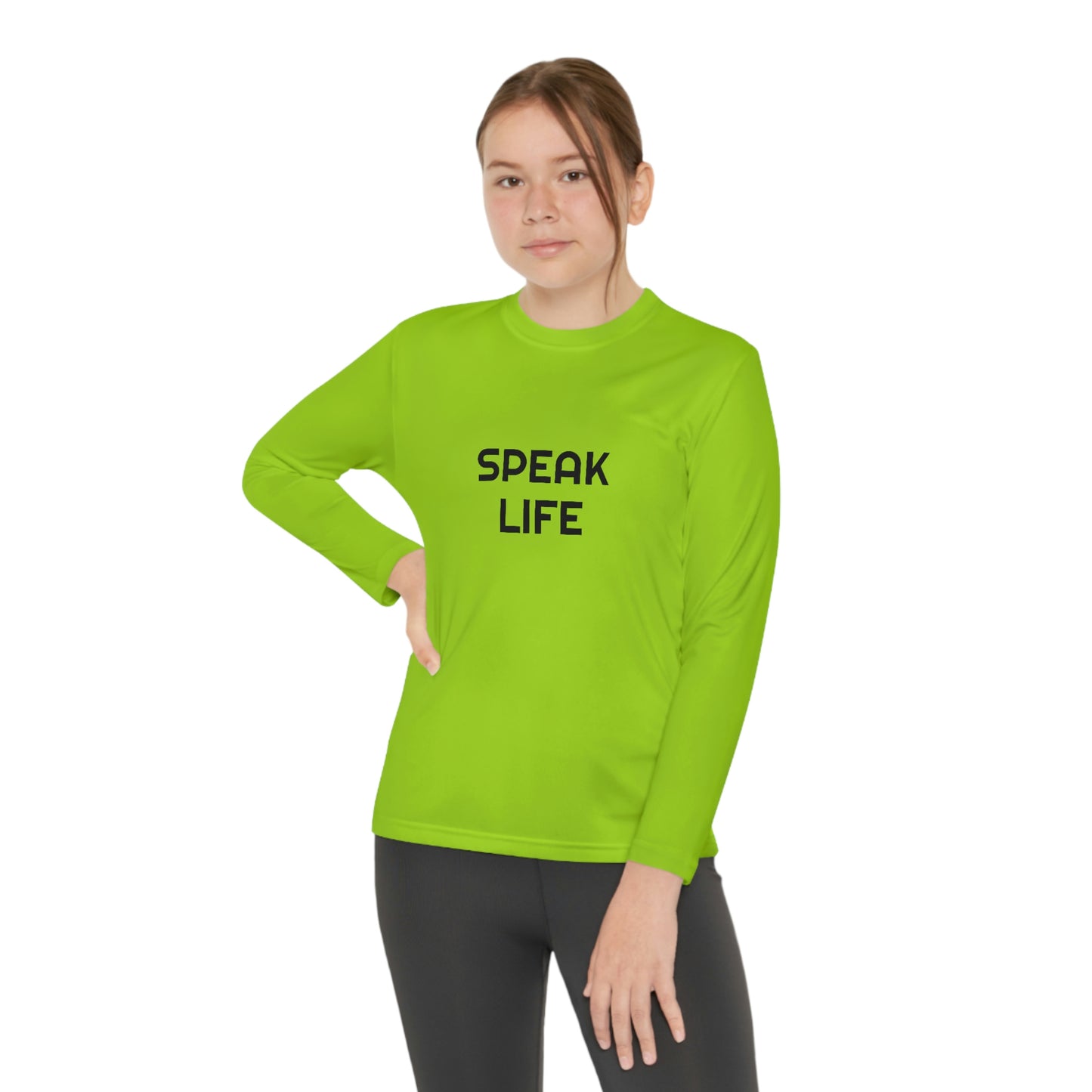 "Speak Life" Youth Long Sleeve Competitor Tee