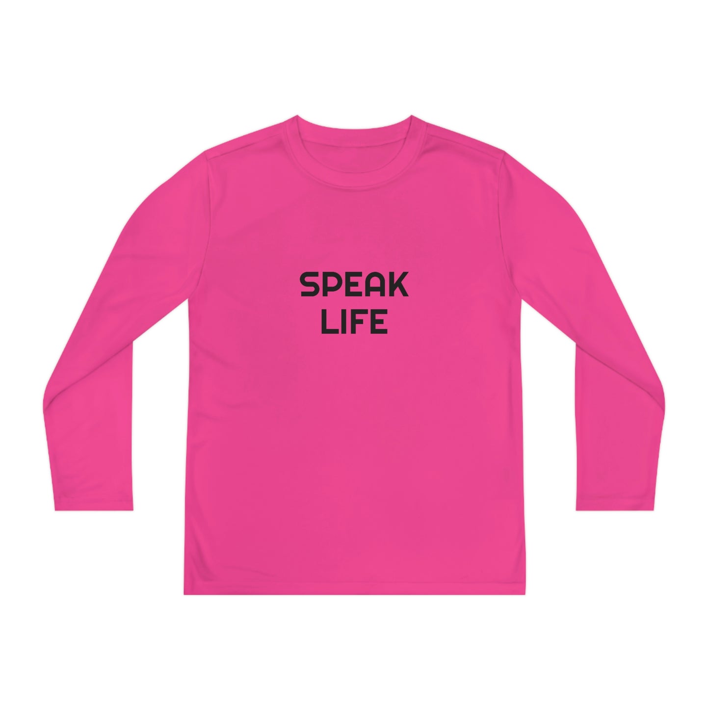 "Speak Life" Youth Long Sleeve Competitor Tee
